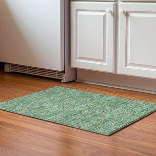 Piper Looms Mayfield Circles AMF984 Sage Machine Washable Area Rug Scatter Lifestyle Image Feature