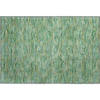 Piper Looms Mayfield Circles AMF984 Sage Machine Washable Area Rug Scatter Main Image