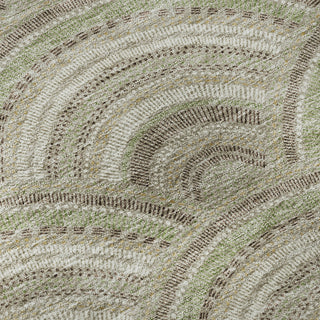 Piper Looms Mayfield Circles AMF984 Taupe Machine Washable Area Rug Swatch Image