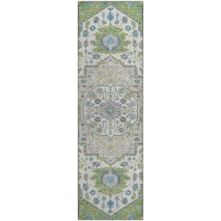 Piper Looms Mayfield Oriental AMF985 Aloe Machine Washable Area Rug Runner Main Image