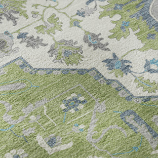 Piper Looms Mayfield Oriental AMF985 Aloe Machine Washable Area Rug Swatch Image