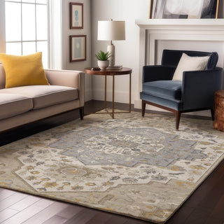 Piper Looms Mayfield Oriental AMF985 Beige Machine Washable Area Rug Lifestyle Image Feature