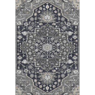 Piper Looms Mayfield Oriental AMF985 Black Machine Washable Area Rug main image