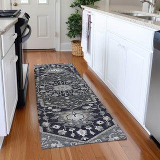 Piper Looms Mayfield Oriental AMF985 Black Machine Washable Area Rug Runner Lifestyle Image Feature