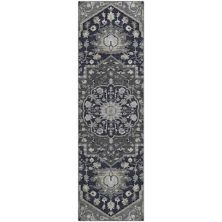 Piper Looms Mayfield Oriental AMF985 Black Machine Washable Area Rug Runner Main Image