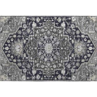 Piper Looms Mayfield Oriental AMF985 Black Machine Washable Area Rug Scatter Main Image