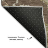 Piper Looms Mayfield Oriental AMF985 Chocolate Machine Washable Area Rug Backing Image