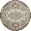 Piper Looms Mayfield Oriental AMF985 Chocolate Machine Washable Area Rug Round Main Image