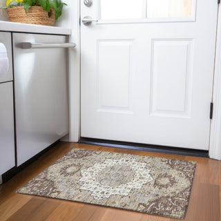 Piper Looms Mayfield Oriental AMF985 Chocolate Machine Washable Area Rug Scatter Lifestyle Image Feature