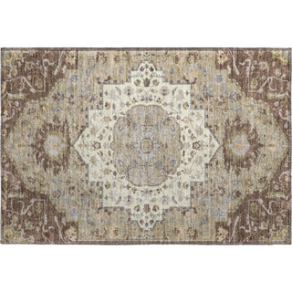 Piper Looms Mayfield Oriental AMF985 Chocolate Machine Washable Area Rug Scatter Main Image
