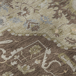Piper Looms Mayfield Oriental AMF985 Chocolate Machine Washable Area Rug Swatch Image
