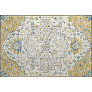 Piper Looms Mayfield Oriental AMF985 Gold Machine Washable Area Rug Scatter Main Image