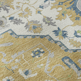 Piper Looms Mayfield Oriental AMF985 Gold Machine Washable Area Rug Swatch Image