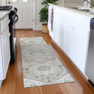 Piper Looms Mayfield Oriental AMF985 Ivory Machine Washable Area Rug Runner Lifestyle Image Feature