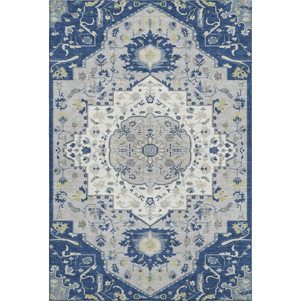 Piper Looms Mayfield Oriental AMF985 Navy Machine Washable Area Rug main image