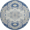 Piper Looms Mayfield Oriental AMF985 Navy Machine Washable Area Rug Round Main Image
