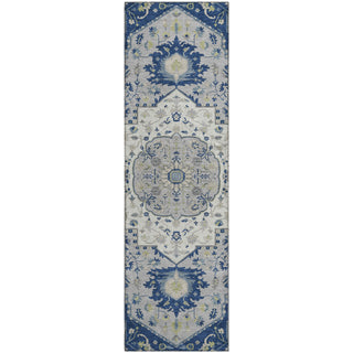 Piper Looms Mayfield Oriental AMF985 Navy Machine Washable Area Rug Runner Main Image