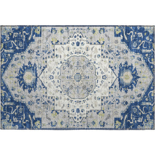 Piper Looms Mayfield Oriental AMF985 Navy Machine Washable Area Rug Scatter Main Image