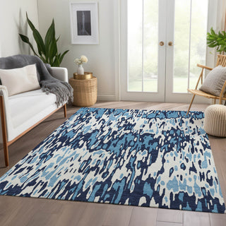 Piper Looms Mayfield Stripes AMF986 Blue Machine Washable Area Rug Lifestyle Image Feature