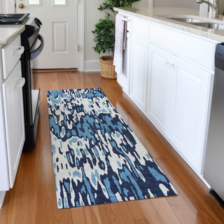 Piper Looms Mayfield Stripes AMF986 Blue Machine Washable Area Rug Runner Lifestyle Image Feature
