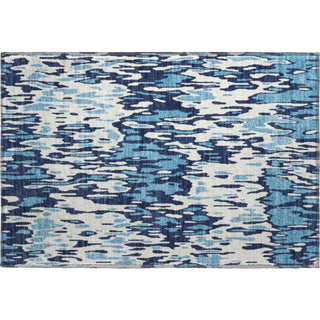 Piper Looms Mayfield Stripes AMF986 Blue Machine Washable Area Rug Scatter Main Image