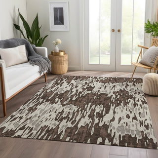 Piper Looms Mayfield Stripes AMF986 Brown Machine Washable Area Rug Lifestyle Image Feature