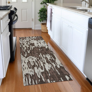 Piper Looms Mayfield Stripes AMF986 Brown Machine Washable Area Rug Runner Lifestyle Image Feature