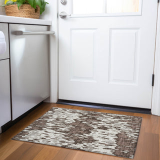 Piper Looms Mayfield Stripes AMF986 Brown Machine Washable Area Rug Scatter Lifestyle Image Feature