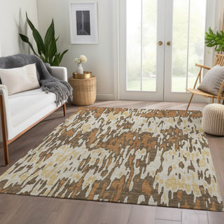 Piper Looms Mayfield Stripes AMF986 Copper Machine Washable Area Rug Lifestyle Image Feature
