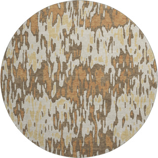 Piper Looms Mayfield Stripes AMF986 Copper Machine Washable Area Rug Round Main Image