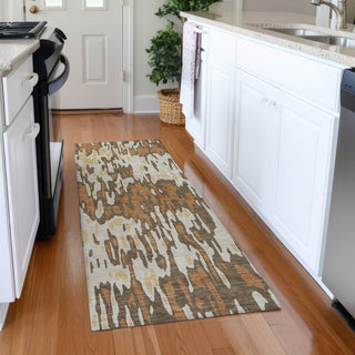 Piper Looms Mayfield Stripes AMF986 Copper Machine Washable Area Rug Runner Lifestyle Image Feature