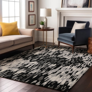 Piper Looms Mayfield Stripes AMF986 Gray Machine Washable Area Rug Lifestyle Image Feature