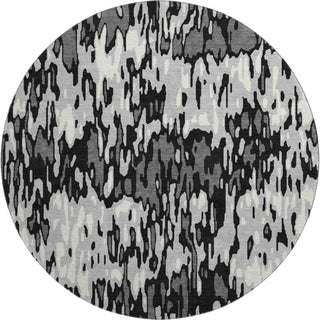 Piper Looms Mayfield Stripes AMF986 Gray Machine Washable Area Rug Round Main Image