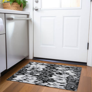 Piper Looms Mayfield Stripes AMF986 Gray Machine Washable Area Rug Scatter Lifestyle Image Feature