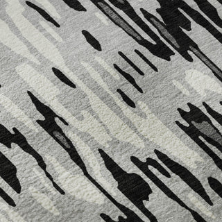 Piper Looms Mayfield Stripes AMF986 Gray Machine Washable Area Rug Swatch Image