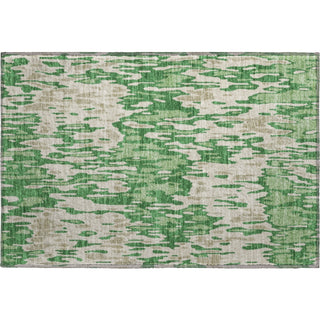 Piper Looms Mayfield Stripes AMF986 Green Machine Washable Area Rug Scatter Main Image