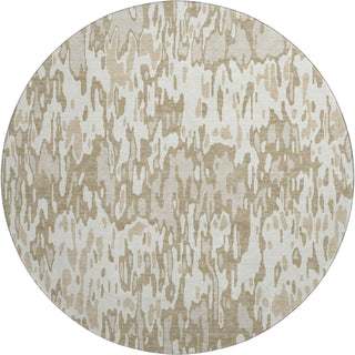 Piper Looms Mayfield Stripes AMF986 Ivory Machine Washable Area Rug Round Main Image