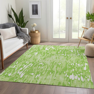 Piper Looms Mayfield Stripes AMF986 Lime Machine Washable Area Rug Lifestyle Image Feature