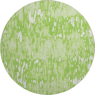 Piper Looms Mayfield Stripes AMF986 Lime Machine Washable Area Rug Round Main Image