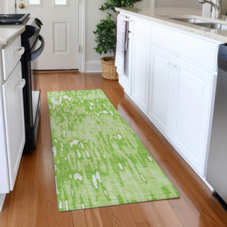 Piper Looms Mayfield Stripes AMF986 Lime Machine Washable Area Rug Runner Lifestyle Image Feature