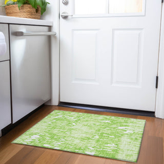 Piper Looms Mayfield Stripes AMF986 Lime Machine Washable Area Rug Scatter Lifestyle Image Feature