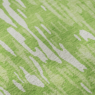 Piper Looms Mayfield Stripes AMF986 Lime Machine Washable Area Rug Swatch Image