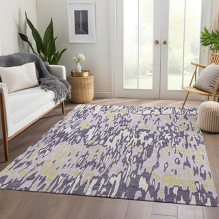 Piper Looms Mayfield Stripes AMF986 Purple Machine Washable Area Rug Lifestyle Image Feature