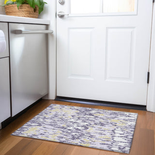 Piper Looms Mayfield Stripes AMF986 Purple Machine Washable Area Rug Scatter Lifestyle Image Feature