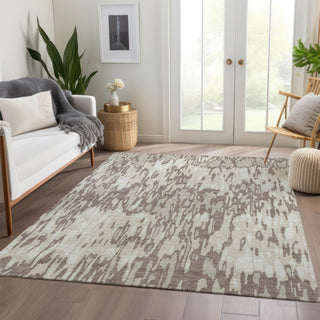 Piper Looms Mayfield Stripes AMF986 Putty Machine Washable Area Rug Lifestyle Image Feature
