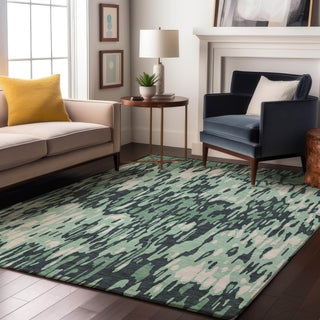 Piper Looms Mayfield Stripes AMF986 Sage Machine Washable Area Rug Lifestyle Image Feature