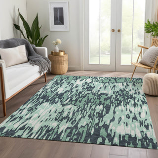 Piper Looms Mayfield Stripes AMF986 Sage Machine Washable Area Rug Lifestyle Image Feature