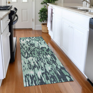 Piper Looms Mayfield Stripes AMF986 Sage Machine Washable Area Rug Runner Lifestyle Image Feature