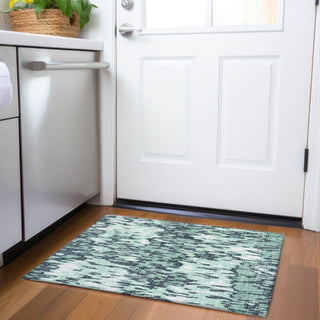 Piper Looms Mayfield Stripes AMF986 Sage Machine Washable Area Rug Scatter Lifestyle Image Feature