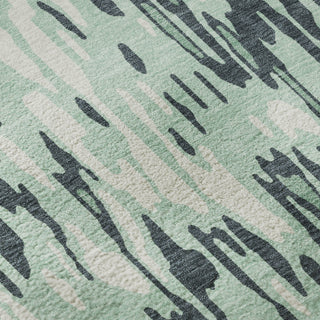 Piper Looms Mayfield Stripes AMF986 Sage Machine Washable Area Rug Swatch Image